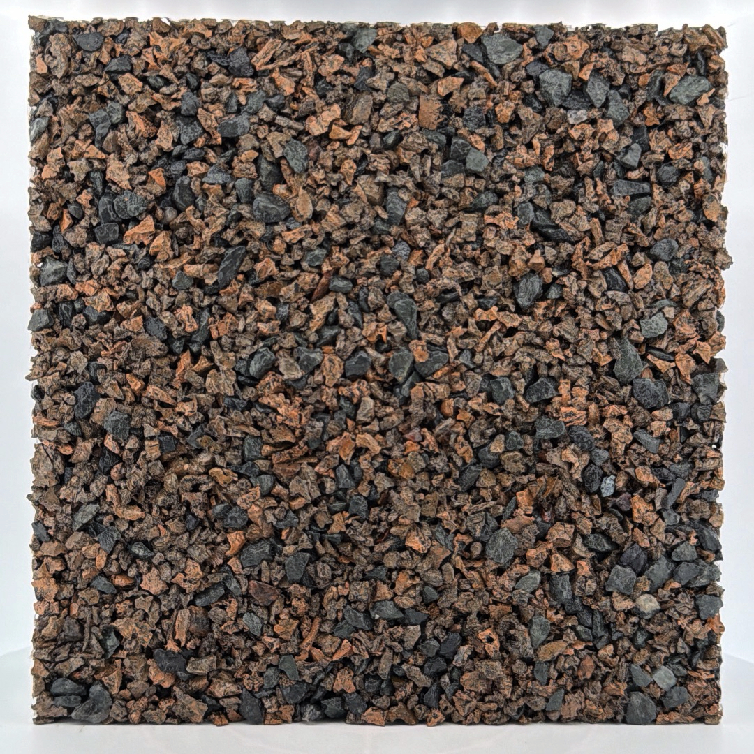 Charcoal Earth — rust and black stone aggregate blend